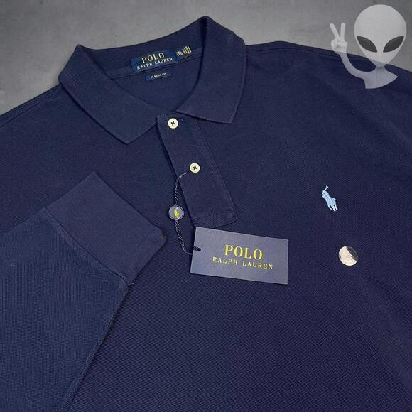 Ralph Lauren Other - NWT Polo Ralph Lauren Long Sleeve Knit Polo Shirt 2XL Navy Classic Fit